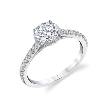 Hidden Halo Round Diamond Engagement Ring - KGR1280 – Jack Kelége