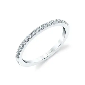 Round Cut Pave Wedding Band - Kira