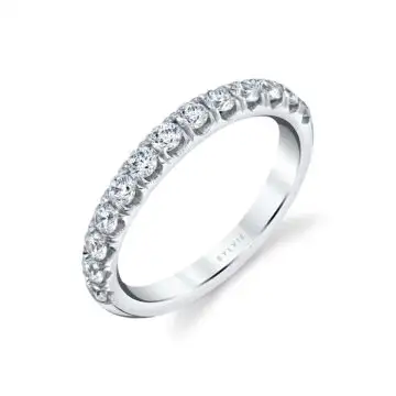 White Gold Wide Wedding Band