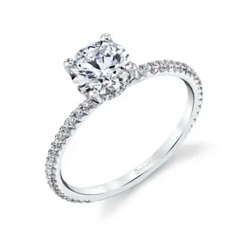 Classic Pave Engagement Ring - Erseline