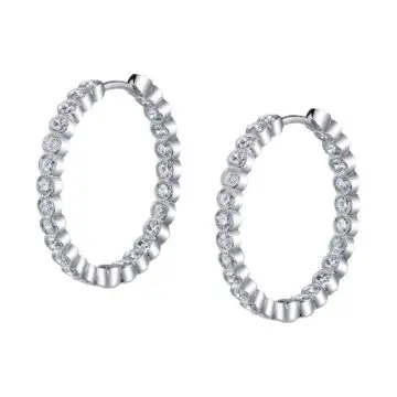 Diamond Hoop Earrings