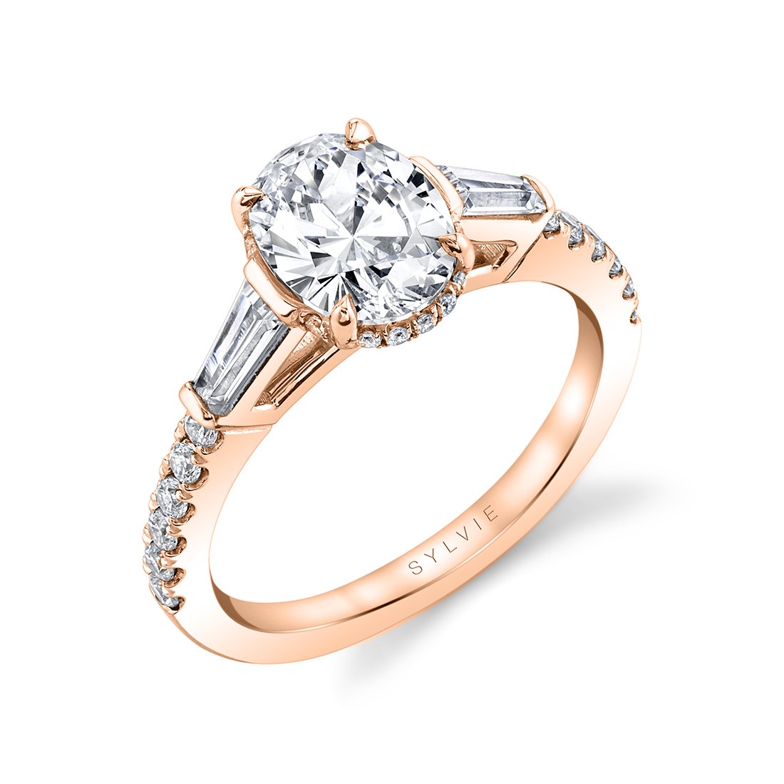 Tapered Oval Multi Stone Engagement Ring | Style 7753