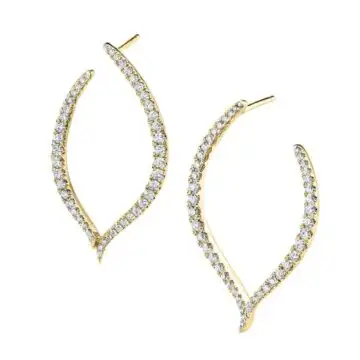 White Gold Unique Diamond Earrings