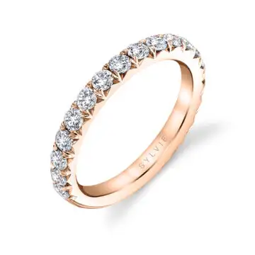 White Gold Classic Wide Wedding Band - Marlise