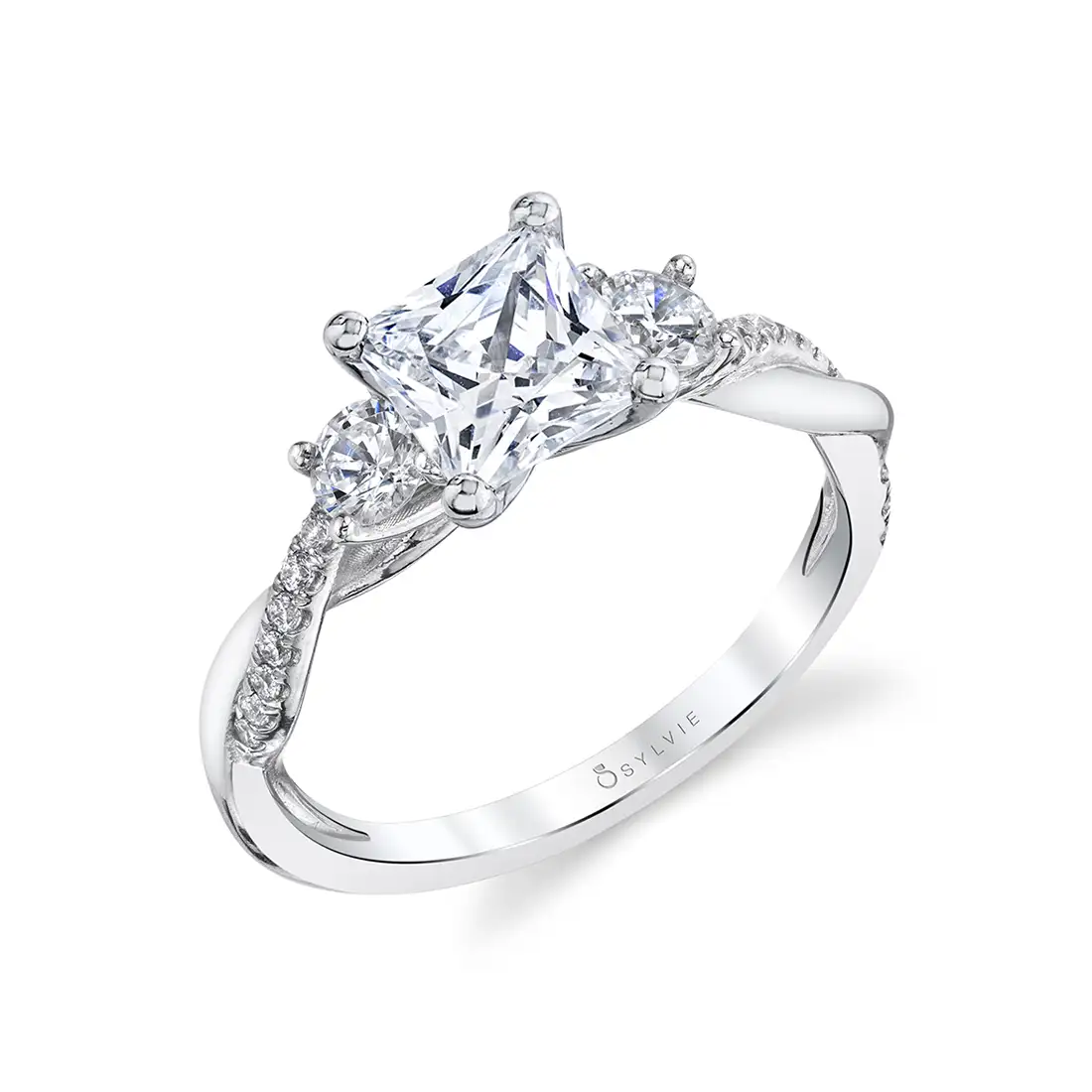 Twist Engagement Ring 14K Rose Gold Engagement Ring Unique Diamond Ring  Modern Diamond Ring Twisted Diamond Ring Unique Engagement Ring 