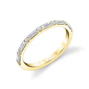 White Gold Baguette Diamond Wedding Band