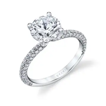 Round Cut Classic Pave Engagement Ring - Braylin