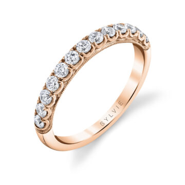 White Gold Classic Diamond Wedding Band - Lara