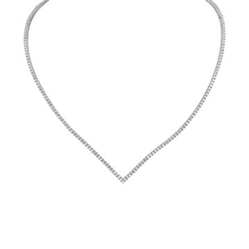 White Gold Diamond Tennis Necklace