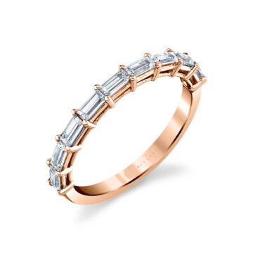 White Gold East-West Baguette Diamond Wedding Band