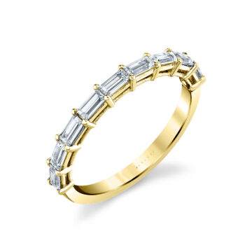 White Gold East-West Baguette Diamond Wedding Band