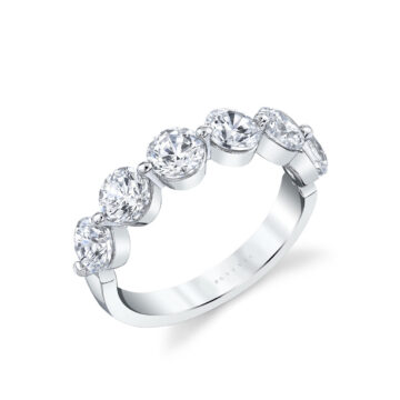 Bold Shared Prong Wedding Band