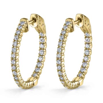 White Gold Diamond Hoop Earrings – 24MM