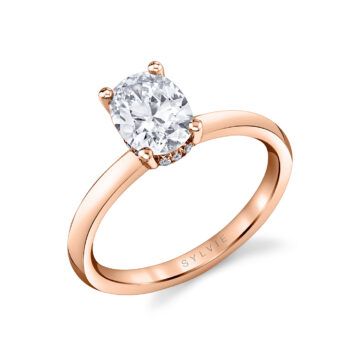 White Gold Oval Cut Solitaire Engagement Ring - Joanna