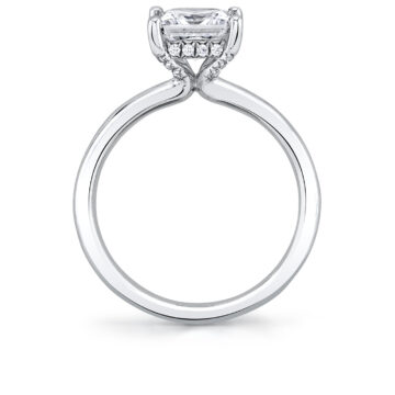 White Gold Oval Cut Solitaire Engagement Ring - Joanna