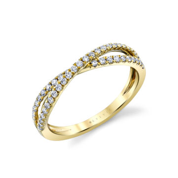 White Gold Classic Crossover Wedding Band