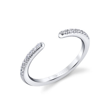 White Gold Classic Modern Open Wedding Band