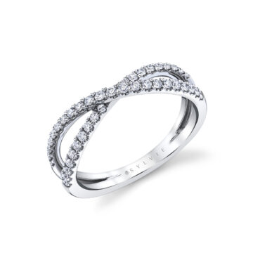 White Gold Classic Crossover Wedding Ring