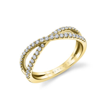 White Gold Classic Crossover Wedding Ring