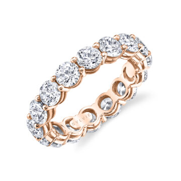 White Gold Round Diamond Eternity Band - 4.0 CT