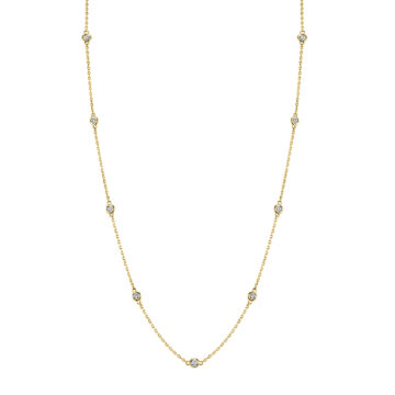 White Gold Diamonds By The Yard Necklace - 0.5 Carats