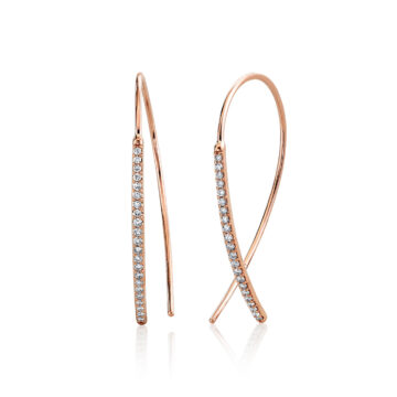 White Gold Diamond Threader Earrings