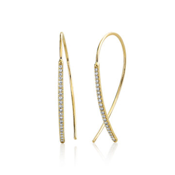 White Gold Diamond Threader Earrings