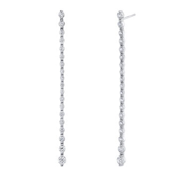 White Gold Diamond Dangle Earrings