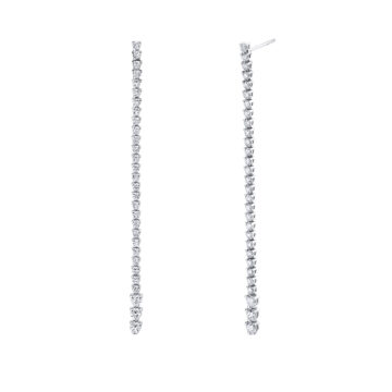 White Gold Diamond Dangle Earrings