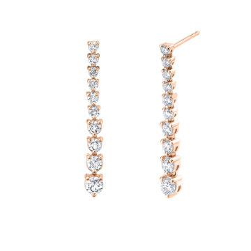 White Gold Diamond Dangle Earrings