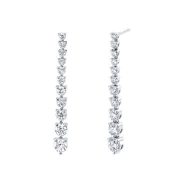 White Gold Diamond Dangle Earrings