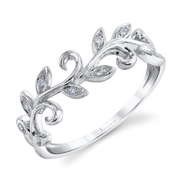 white gold wreath diamond ring