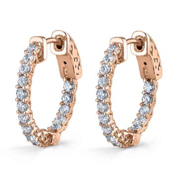 White Gold Classic Huggie Hoop Earrings - 19MM