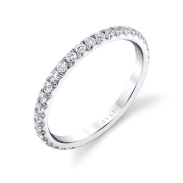 White Gold Classic Diamond Wedding Ring - Nova