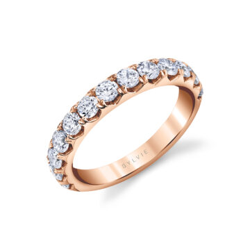 White Gold Thick Classic Diamond Wedding Ring - Darlene