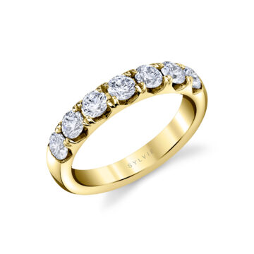 White Gold Thick Classic Diamond Wedding Ring - Davina