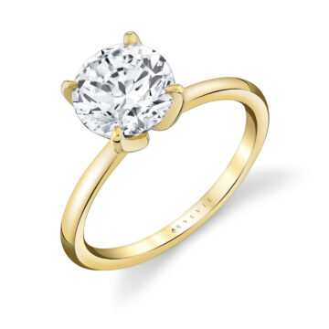 Yellow Gold Tulira Solitaire Marquise Petal Prong Engagement Ring - Chrys