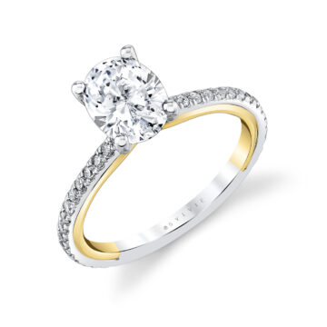 Yellow Gold Iconelle Two Tone Engagement Ring - Audrey