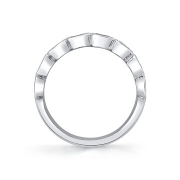 white gold pear shaped bezel wedding ring