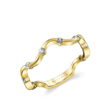 Yellow Gold Tulira Diamond Vine Wedding Ring