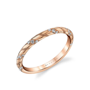 Yellow Gold Tulira Twist Diamond Wedding Ring - Delphine