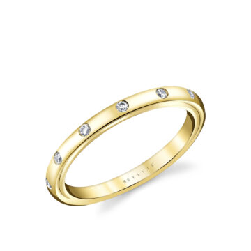 Yellow Gold Iconelle Flush Set Wedding Ring - Sedona