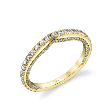 White Gold Iconelle Diamond Shell Wedding Ring