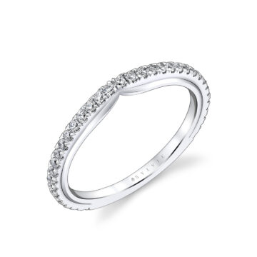 White Gold Iconelle Diamond Shell Wedding Ring