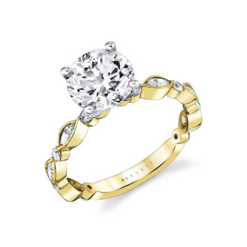 Yellow Gold Tulira Vine Inspired Engagement Ring - Xyris