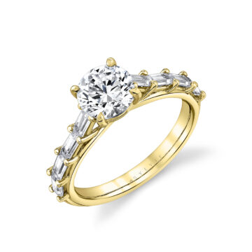 White Gold Iconelle Baguette Engagement Ring - Frida