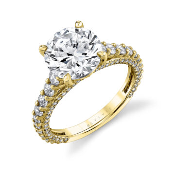 White Gold Iconelle Graduated Diamond Engagement Ring - Adira