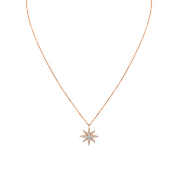 White Gold Solaz Sun Diamond Necklace