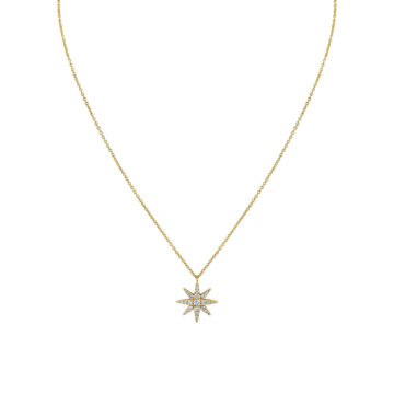 White Gold Solaz Sun Diamond Necklace