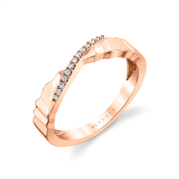 Yellow Gold Linéaire Sculpted Crossover Diamond Ring